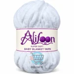Alifoon Super Soft Baby Blanket Yarn in multiple colors for knitting and crochet