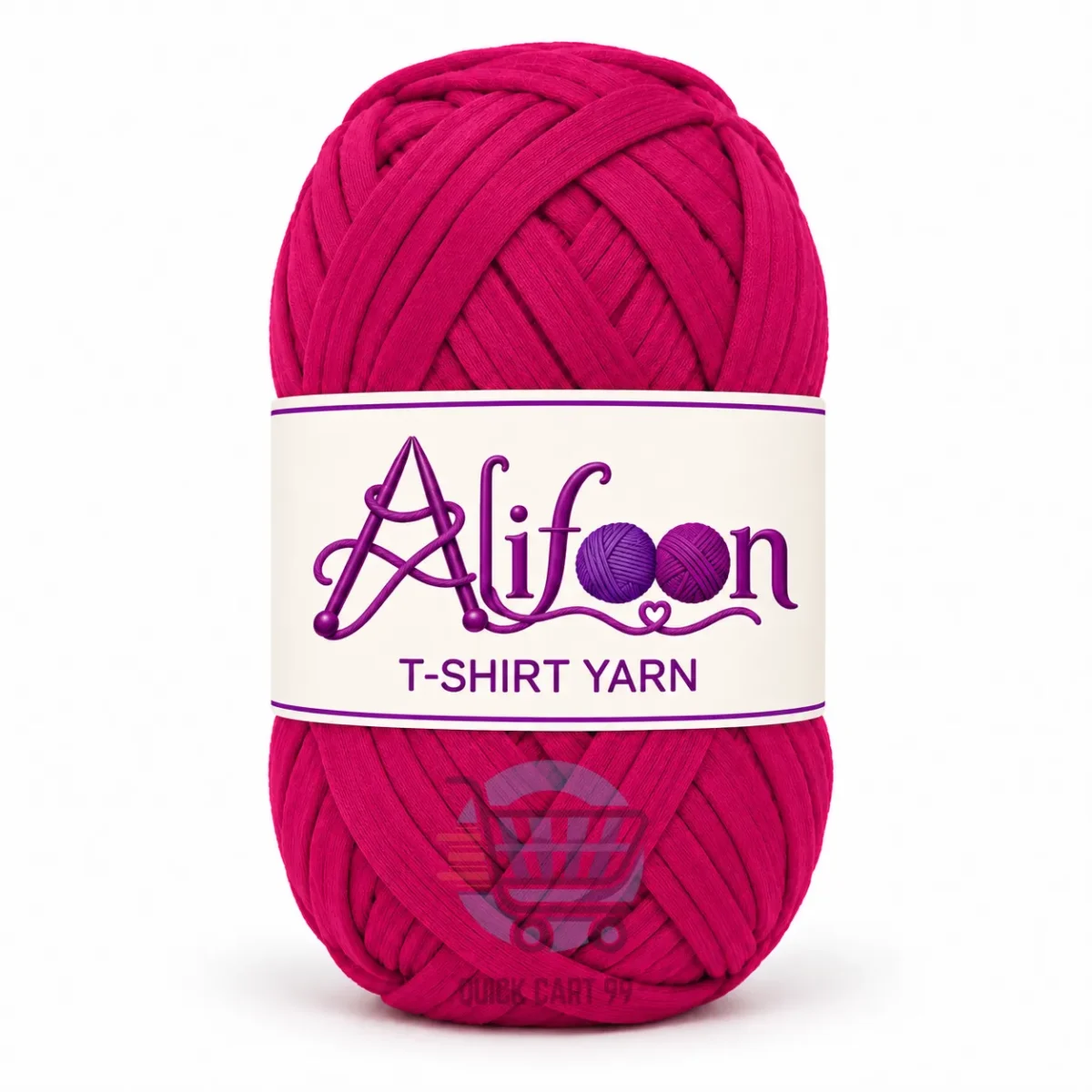 Alifoon T-Shirt Yarn for Home Decor in golden yellow, lime green and vivid hot pink
