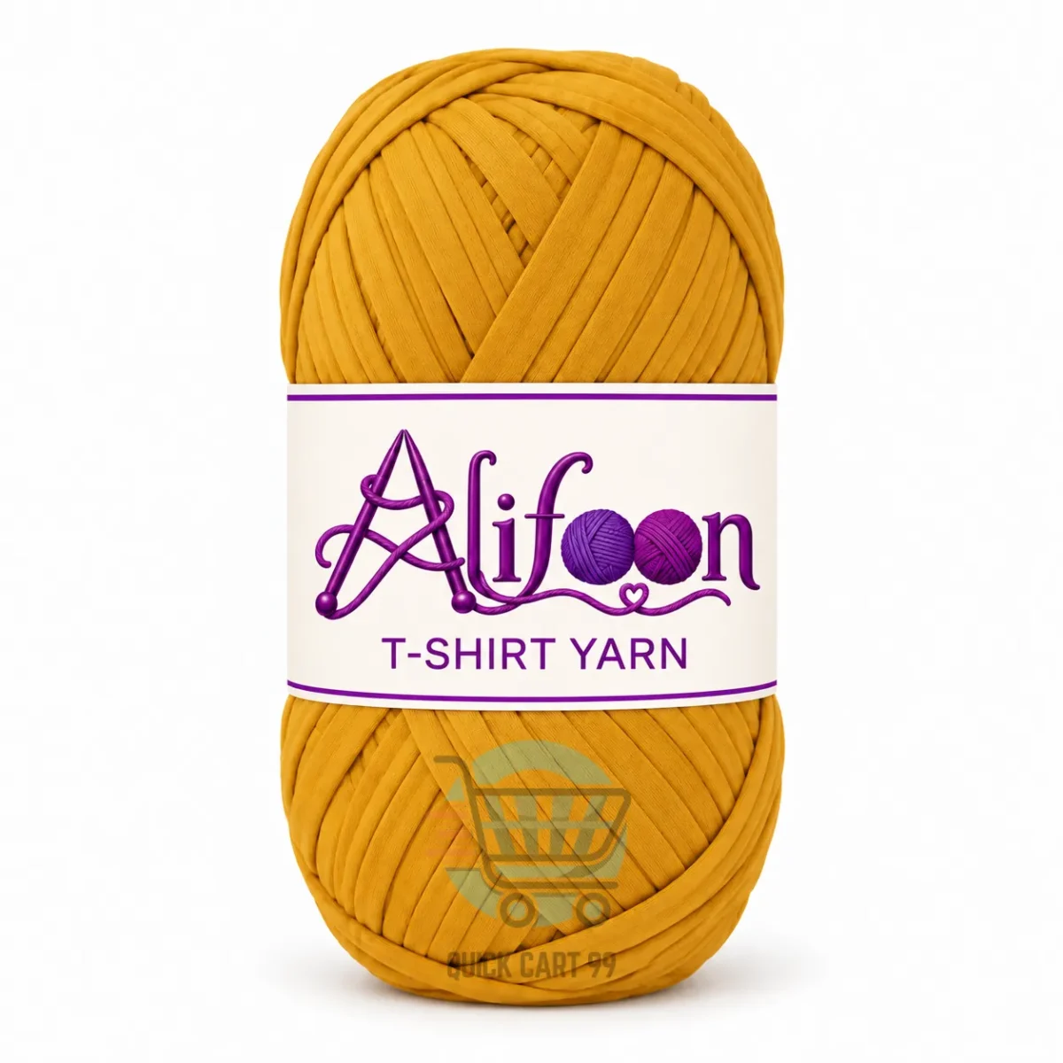 Alifoon T-Shirt Yarn for Home Decor in golden yellow, lime green and vivid hot pink