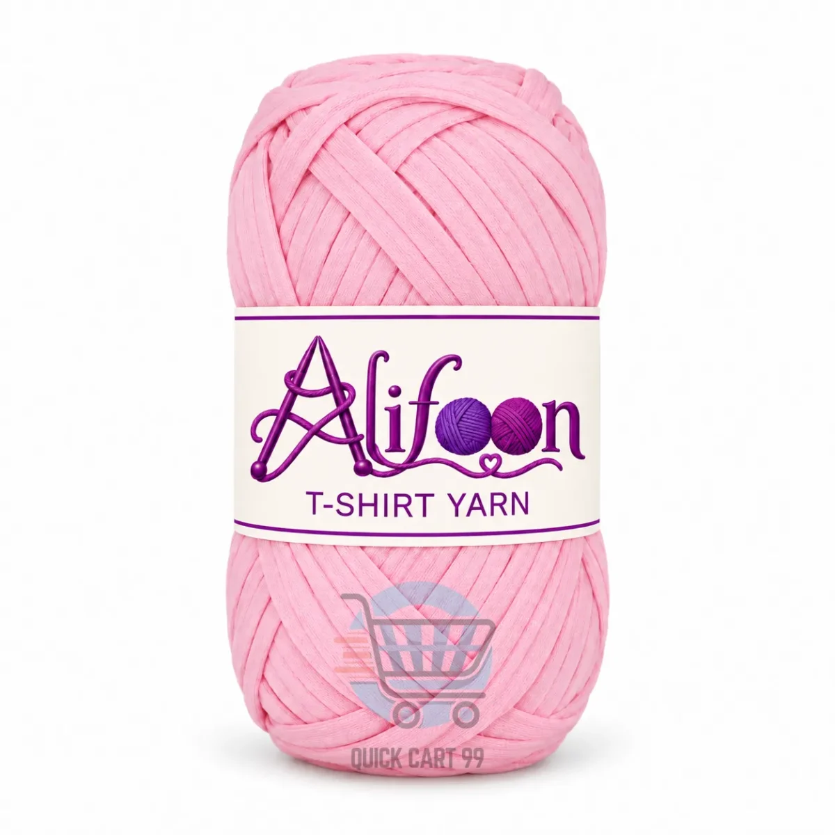 Alifoon T-Shirt Yarn for Home Decor in golden yellow, lime green and vivid hot pink