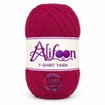Alifoon T-Shirt Yarn for Home Decor in golden yellow, lime green and vivid hot pink