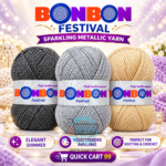 Bonbon Festival Metallic Yarn for knitting and crochet projects